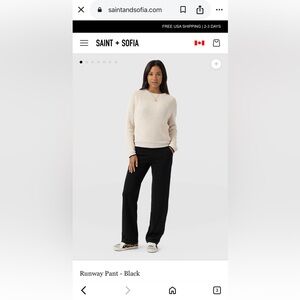 Black Runway Pant from Saint + Sofia
